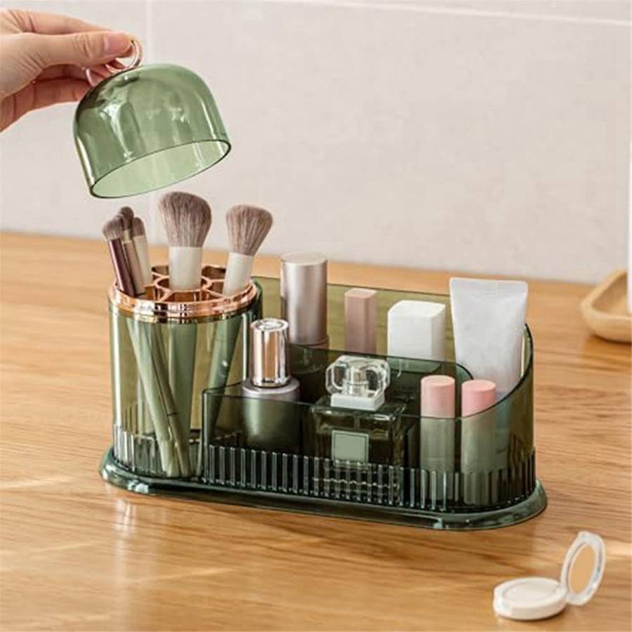 Makeup Organizer for Vanity,Skincare Organizer with Makeup Holder Organizer,Partitioned Storage Cosm