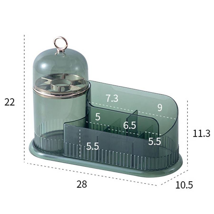 Makeup Organizer for Vanity,Skincare Organizer with Makeup Holder Organizer,Partitioned Storage Cosm