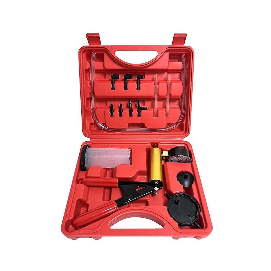 Manual Vacuum Pump Set Brake Fluid Discharge Tool Auto Repair Tool Aluminum Pump Pressure Vacuum Ga