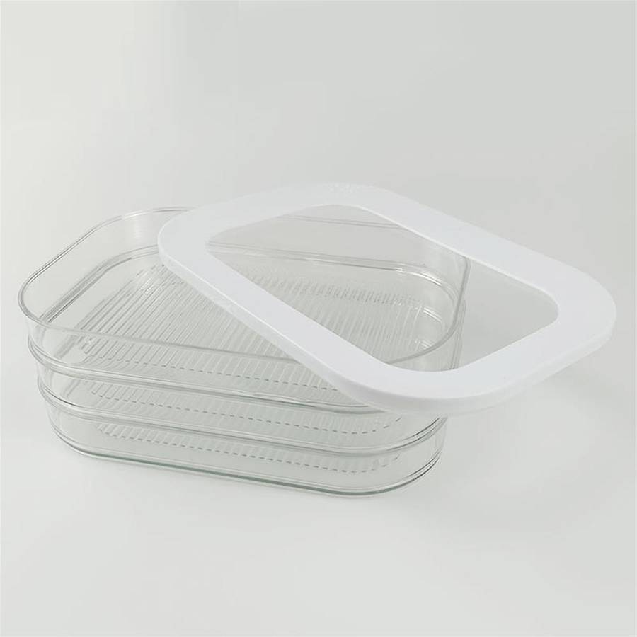 Meat Fridge Storage Containers Container with Lid for Meat Fridge Storage Box Suitable for Storing