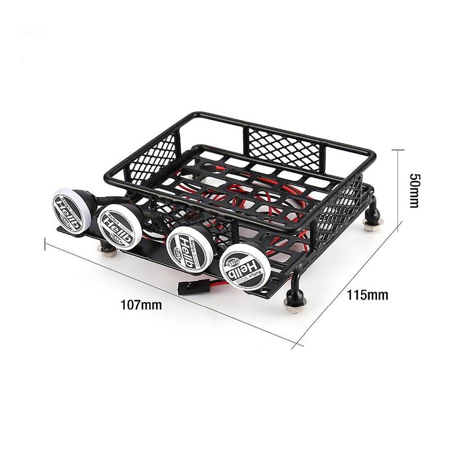 Metal 115x107mm Luggage Carrier Roof Rack with Spotlights