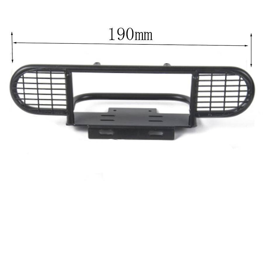 Metal Front Camel Trophy Bumper with Light for 1/10 RC Crawler Car TRX4 SCX10 Front Collision Bumper