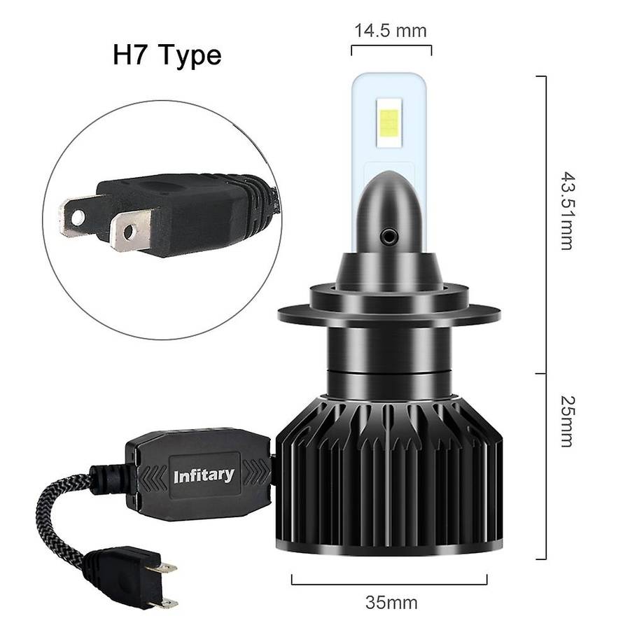 Mini LED Car Headlight Bulb 12000LM 6500K H13 H27 880 HB3 HB4 9007 Running Auto head light lamp H7