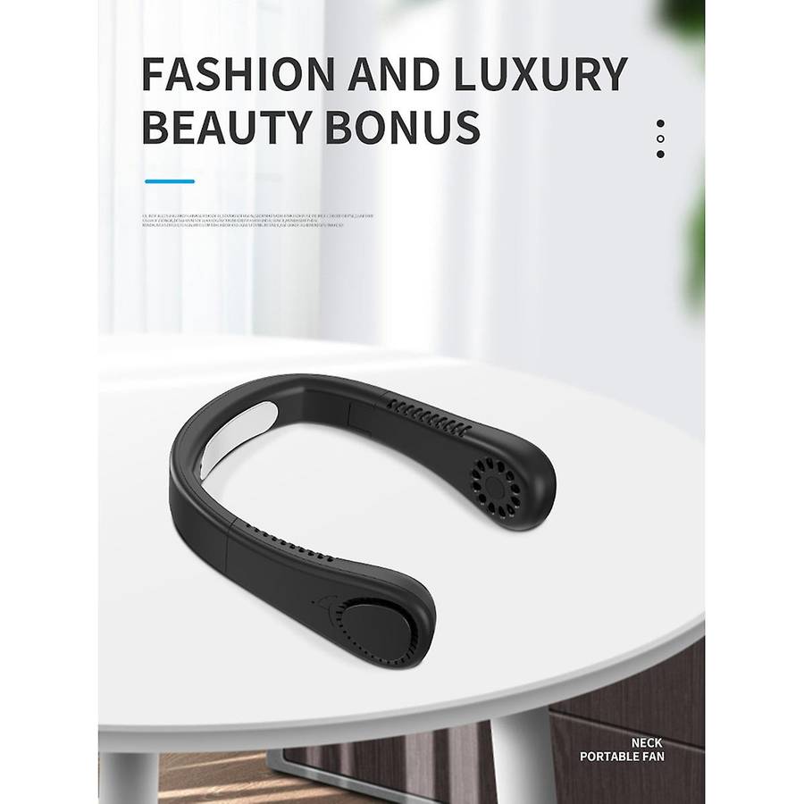 Mini Neck Fan Portable Bladeless Fan Rechargeable Leafless Hanging Fans Air Cooler Wearable Neckband