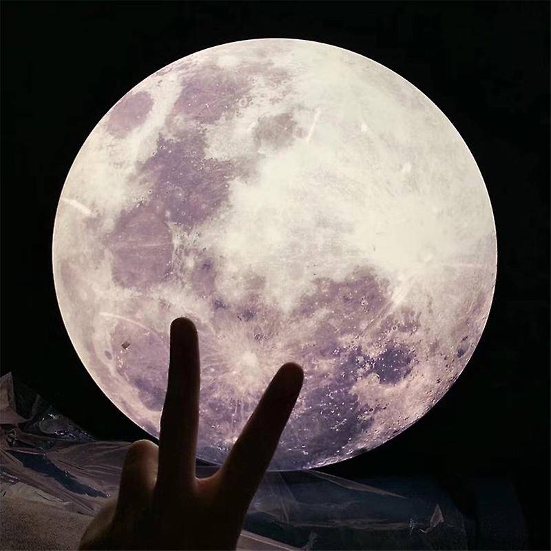 Moon Mirror Lamp Round Moonlight Wall Decor Bedside Lamp Gift Bedroom Bathroom Home Room Decoration