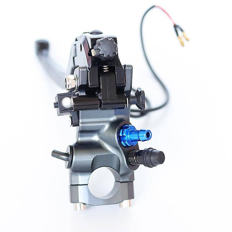 Motorcycle 22mm Brake Pump Cable Clutch Lever Master Cylinder Hydraulic Pump Tank for Blue