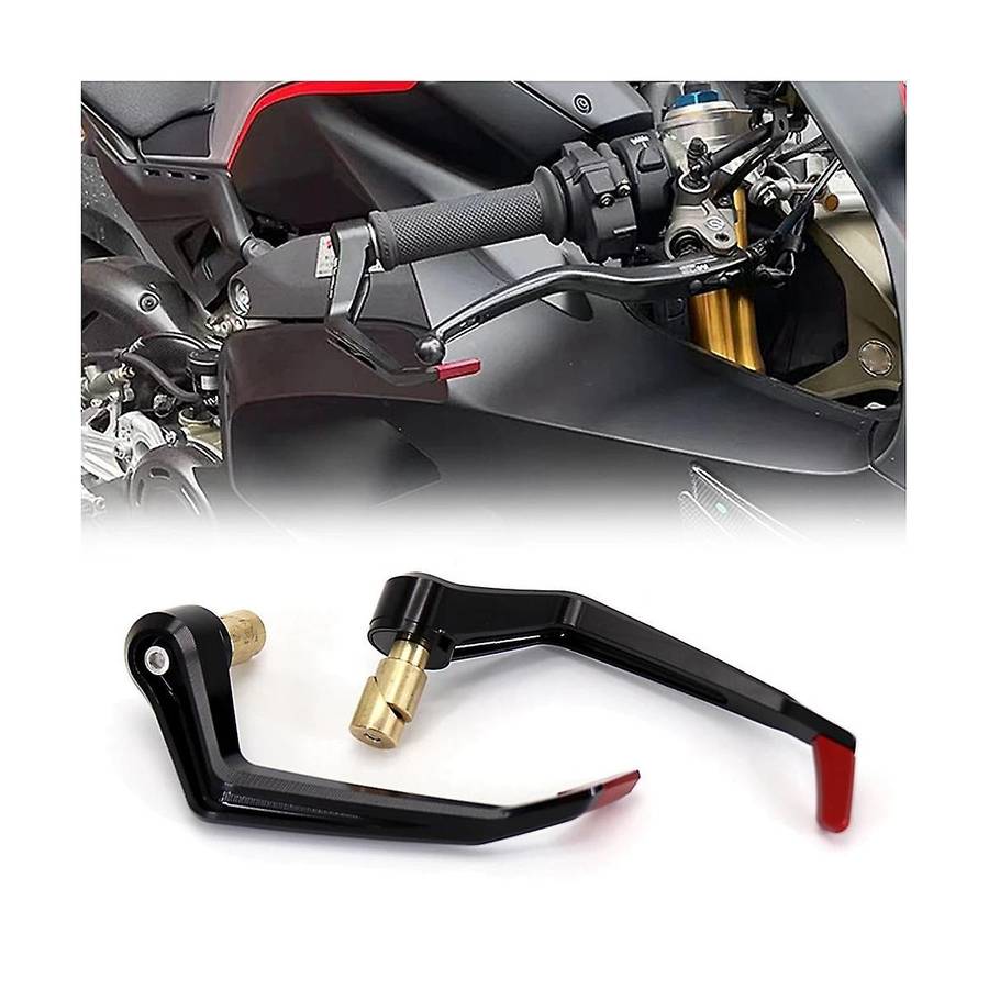 Motorcycle Brake Clutch Levers Guard Protector for Panigale V4 S Sp Handle Bar Grips Guard (red)