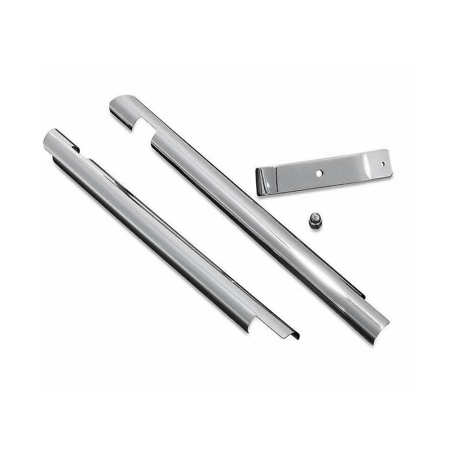 Motorcycle Down Tube Cover Trim for Softail Twin Cam Models 2000-2006 Frame Down Tube Covers Silver