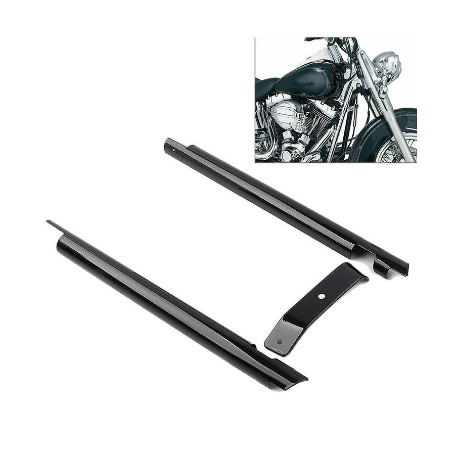 Motorcycle Down Tube Cover Trim for Softail Twin Cam Models 2000-2006 Frame Down Tube Covers Black