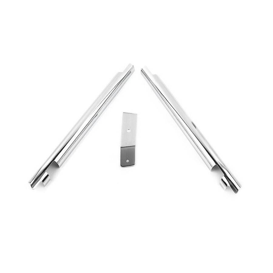 Motorcycle Down Tube Cover Trim for Softail Twin Cam Models 2000-2006 Down Tube Covers Silver