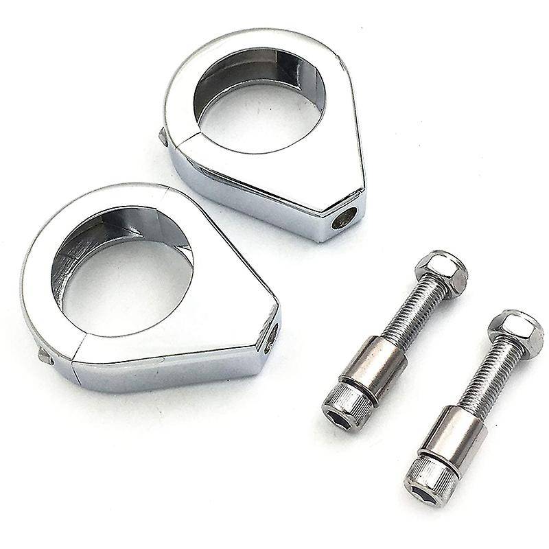 Motorcycle Fork Clamp Turn Signal Clamps for Softail Mount Bracket 39mm Fork Chrome