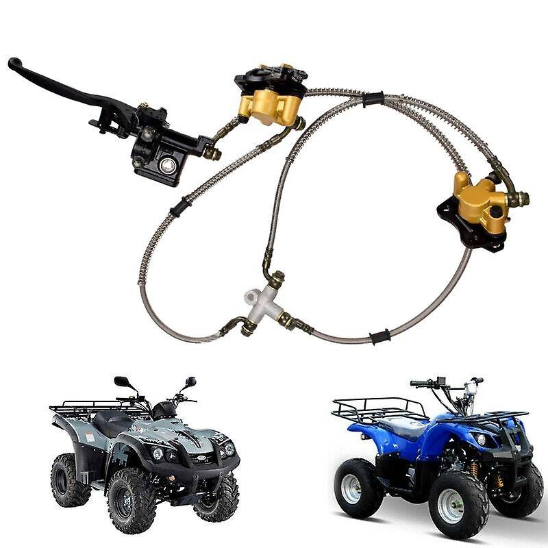 Motorcycle Front Hydraulic Disc Brake Caliper Master Cylinder for Mini Bike GO Kart Trolley ATV 50CC
