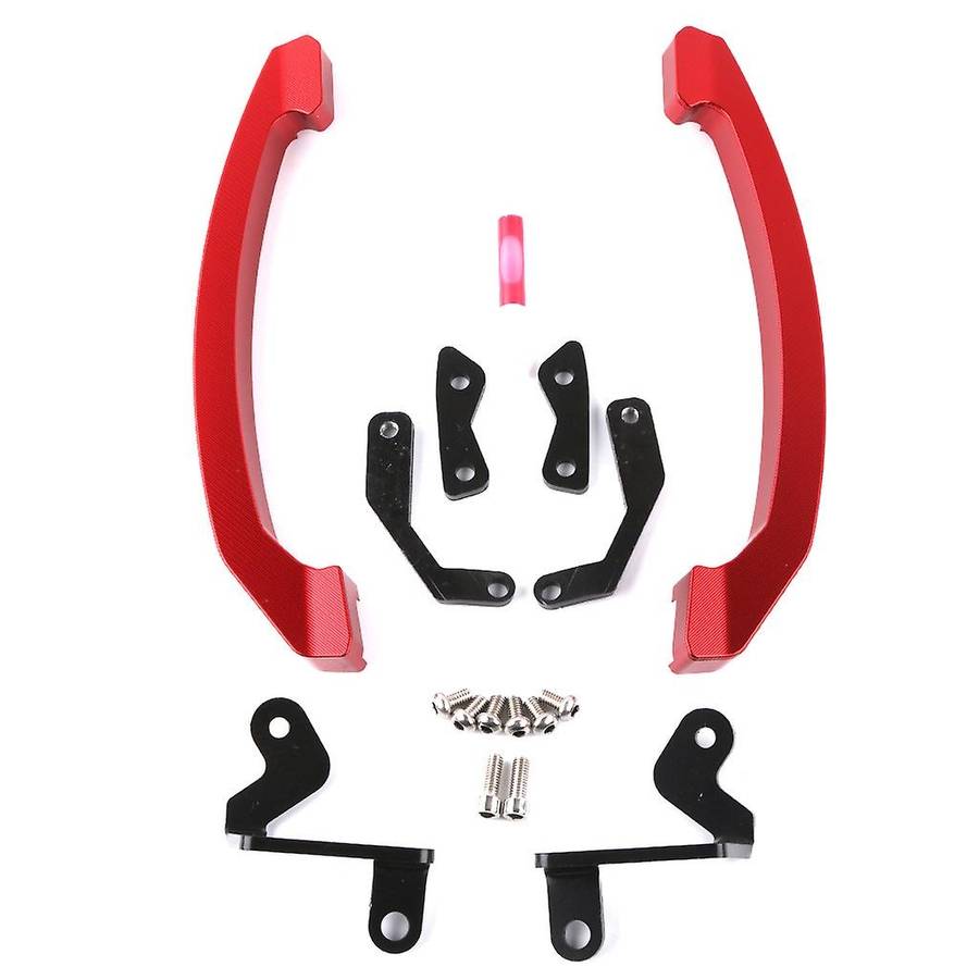 Motorcycle Grab Handle Bars Rear Seat Passenger Grab Rail Handle for MT07 2014-2016 Red
