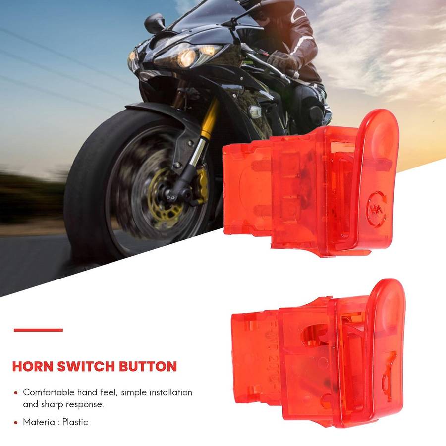 Motorcycle Horn Switch Button Turn Signal Switch Button Start Button for AF27 AF28 AF34 AF35 Red