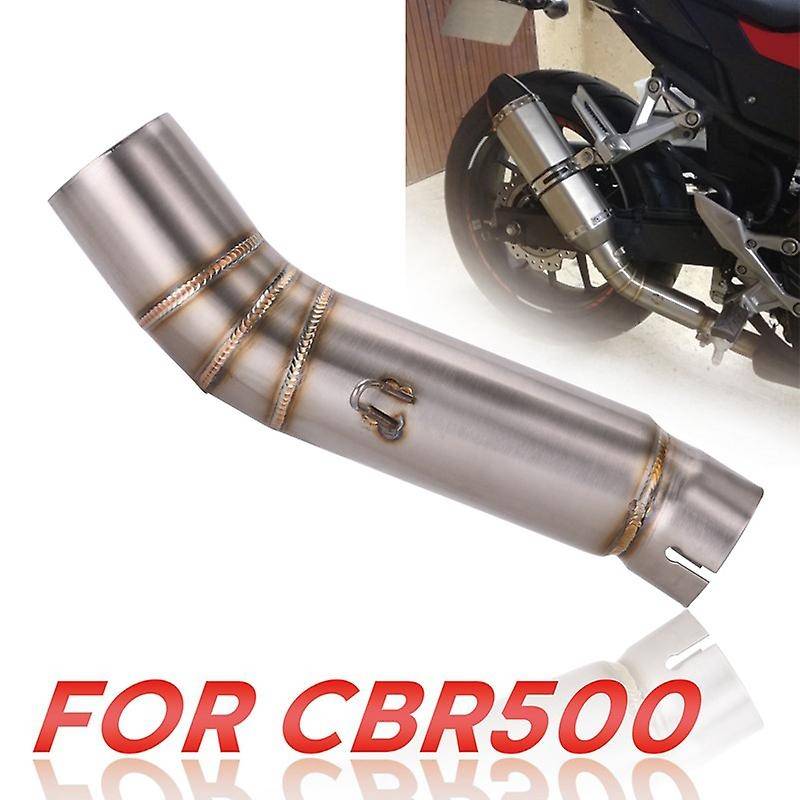 Motorcycle Middle Pipe Link Pipe Exhaust Slip-on Section for CBR500 without Exhaust Muffler