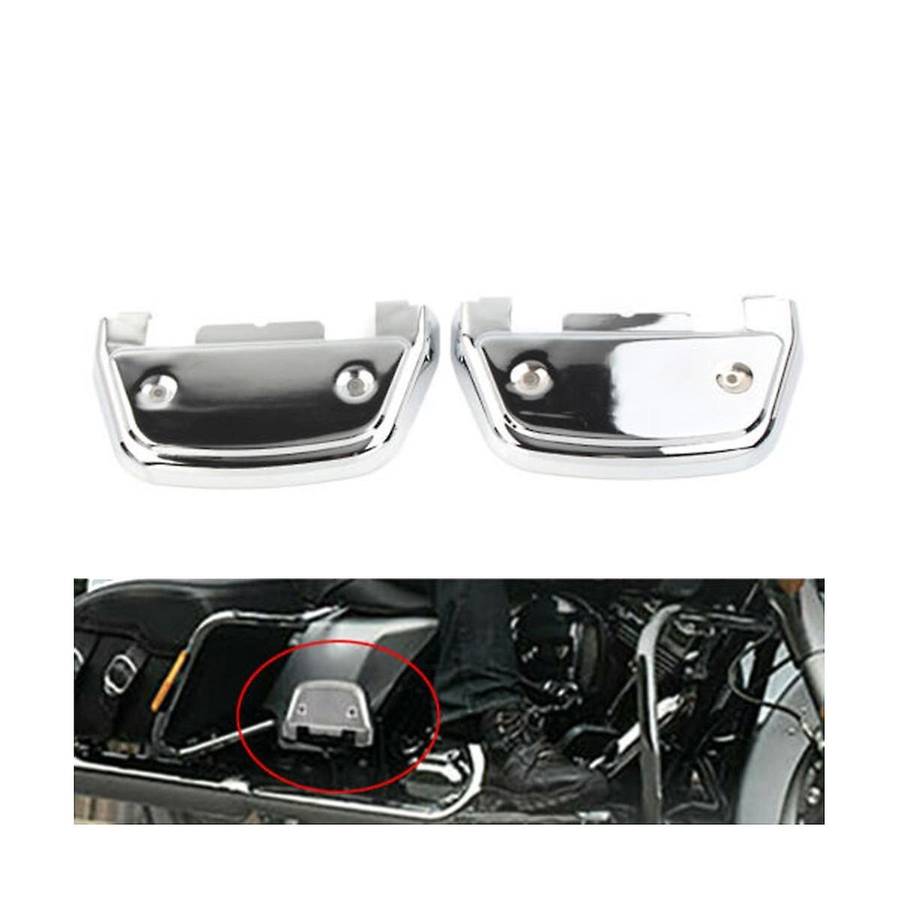 Motorcycle Passenger Footboard Covers for Glide Street Glide Road Ultra Softail Chrome D-shaped Foo