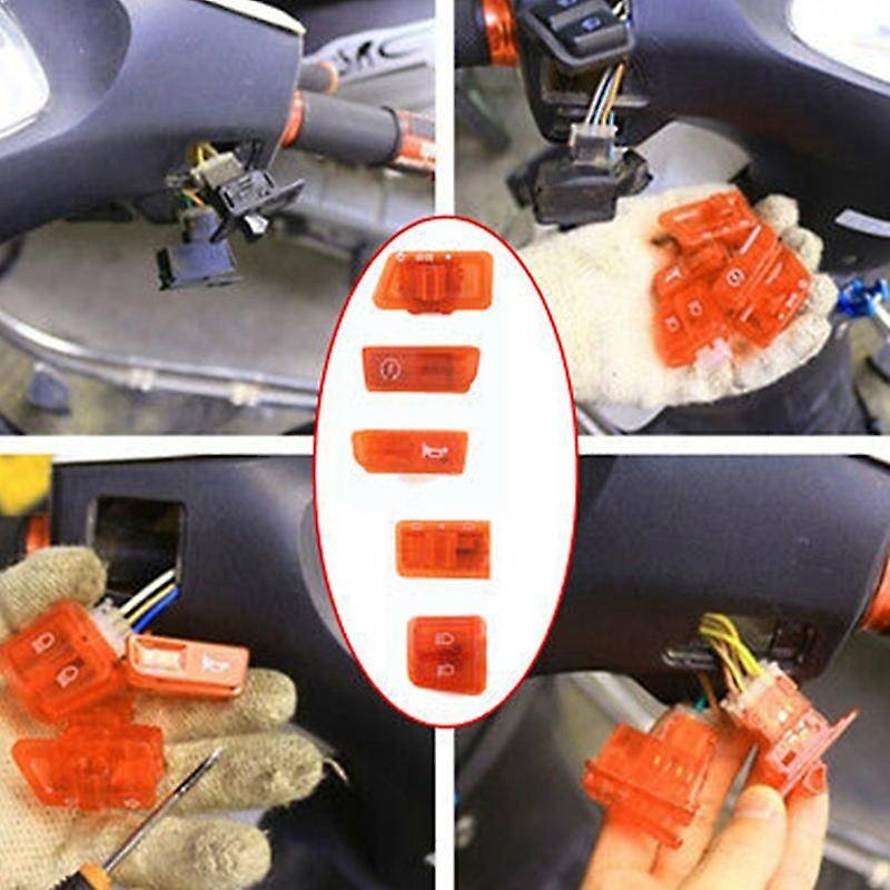 Motorcycle Turn Signal Switch Compatible Scooter Honda DIO AF17 AF18 Red