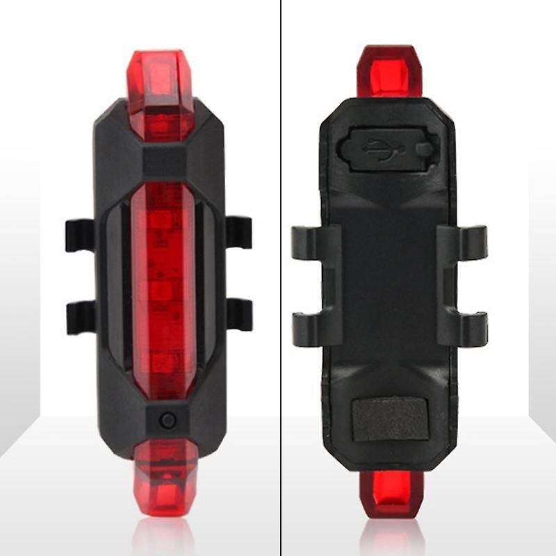 Mountain Bike USB Charging Tail Light 5 LED Waterproof Super Bright Charging Tail Light Warning Ligh