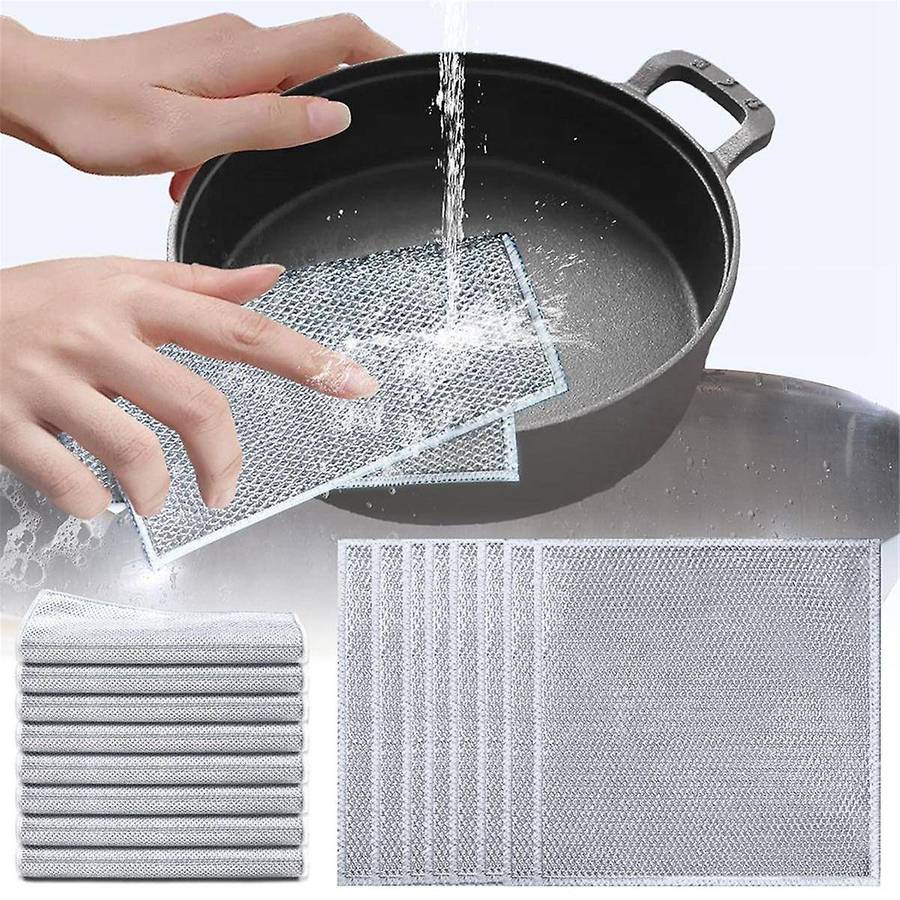 Multi-Purpose Wire Dishcloth, Scrubbing Wire Dishcloth, Wet and Dry Tableware Kitchen Cleaning Cloth