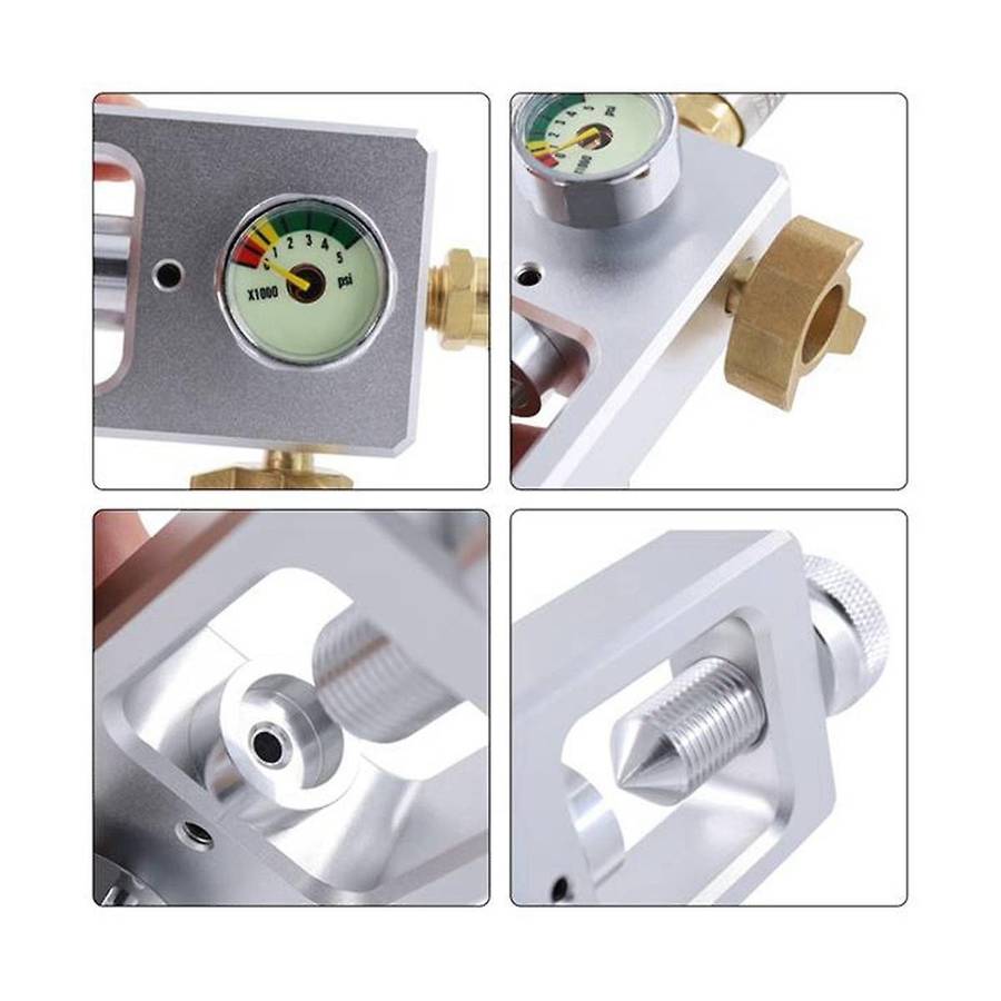 New Diving Tank Refill Adapter with 5000 Psi Pressure Gauge Diving Oxygen Cylinder Refill Adapter fo