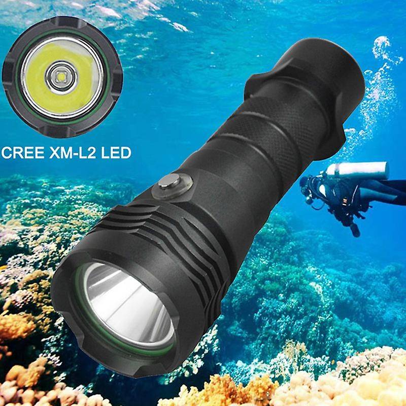 Night Diving Flashlight Scuba Torch LED Portable Waterproof Underwater Cave Dive Torch