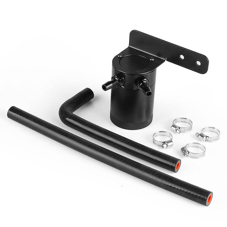 Oil Catch Can Tank / Air-Oil Separator Kit Black with Hose for 2016-2017