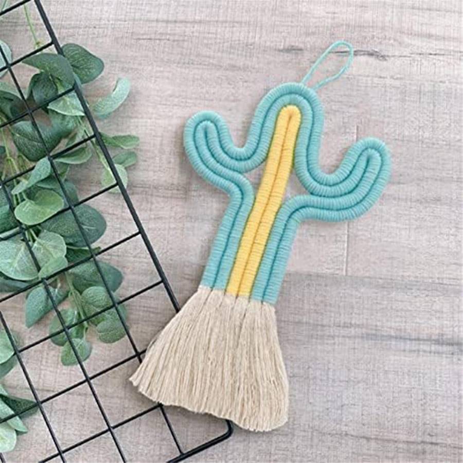 Ornament Cactus Room-Decor -Woven Wall Hanging Cute Nursery Wall Decor Gift Cute Swing Car Pendant L