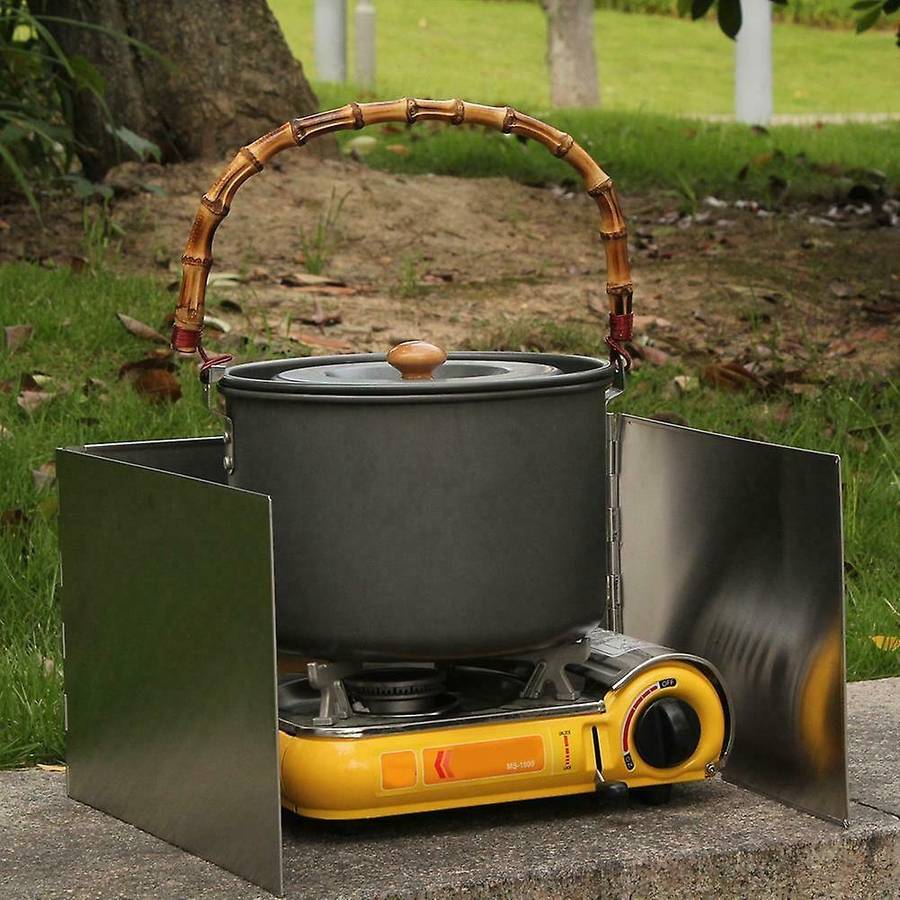 Outdoor Camping Picnic BBQ Stove Stainless Steel Windshield Plate