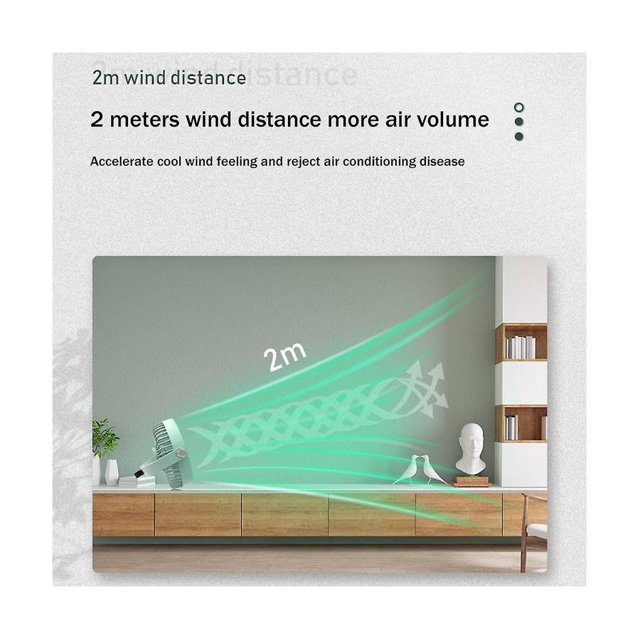 Outdoor Camping Tent Ceiling Fan 3000mah Rechargeable 3-gear Suspended Mosquito Net Desktop Fan In