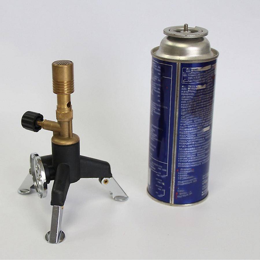 Outdoor Tripod Gas Stove Adapter Fuel Tank Bracket Connector + Portable Bunsen Lamp Set