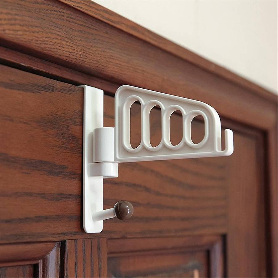 over Door Hook Bathroom Door Behind Clothes Hanger Storage Rack Plastic Rotating Door Rear Hanger Na