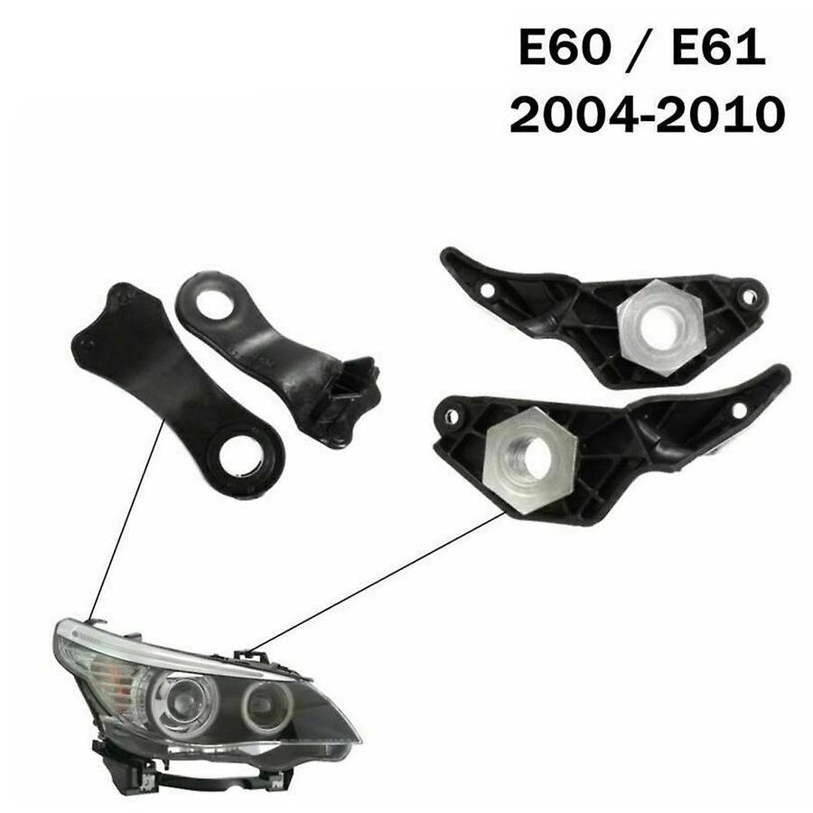 Pair Headlight Repair Bracket Fixed Clips for 5 Series E60 E61 2004 2005-2010 63126941478 6312694247
