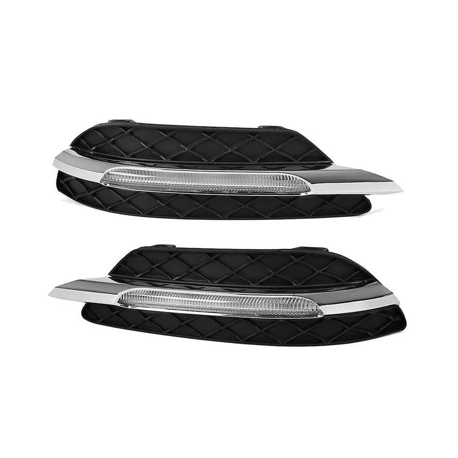Pair Led Drl Daytime Running Lights Fog Light Lamp Fit for C-class W204 C250 C300 11-13
