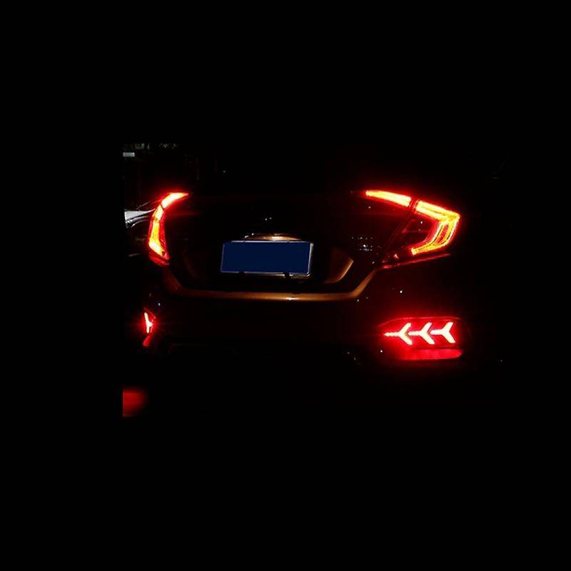 Pair LED Reflector Rear Bumper Tail Brake Signal Lamp for 2016 2017