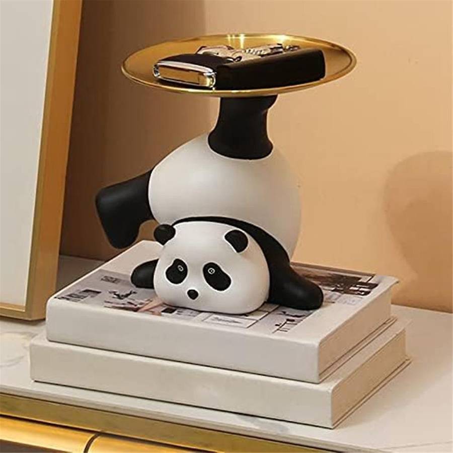 Panda Storage Decoration Entrance Tray Trinket Dish Key Ring Stand Home Decorations Bracelets Porch