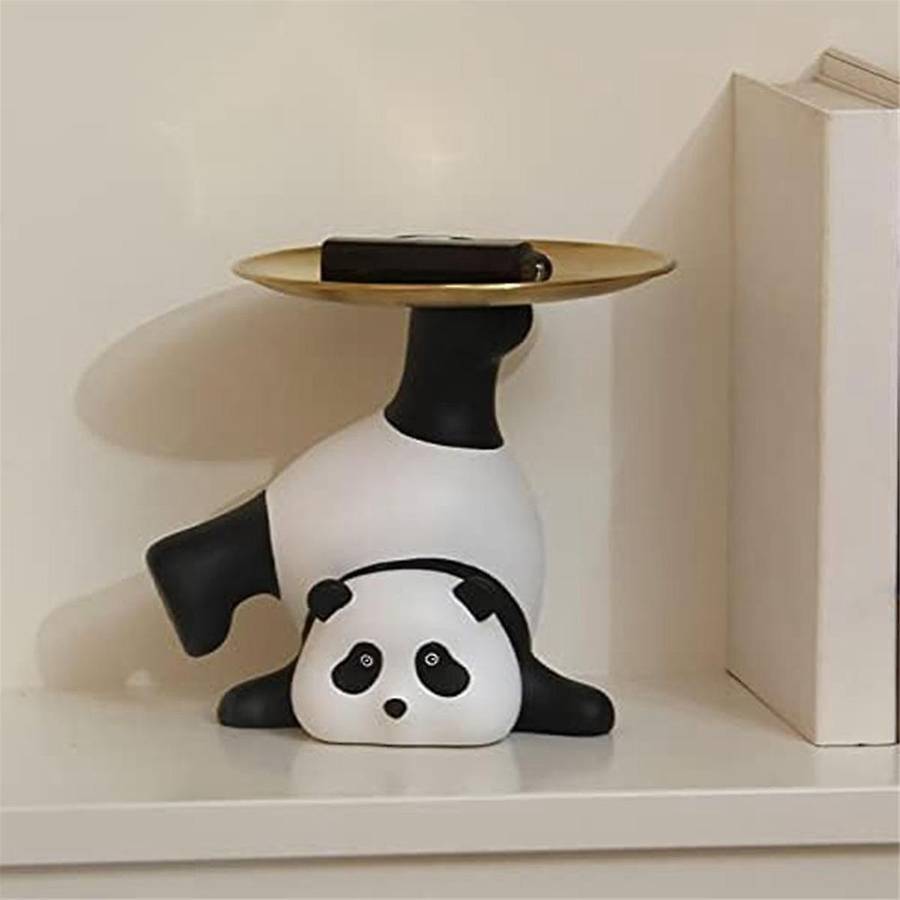 Panda Storage Decoration Entrance Tray Trinket Dish Key Ring Stand Home Decorations Bracelets Porch