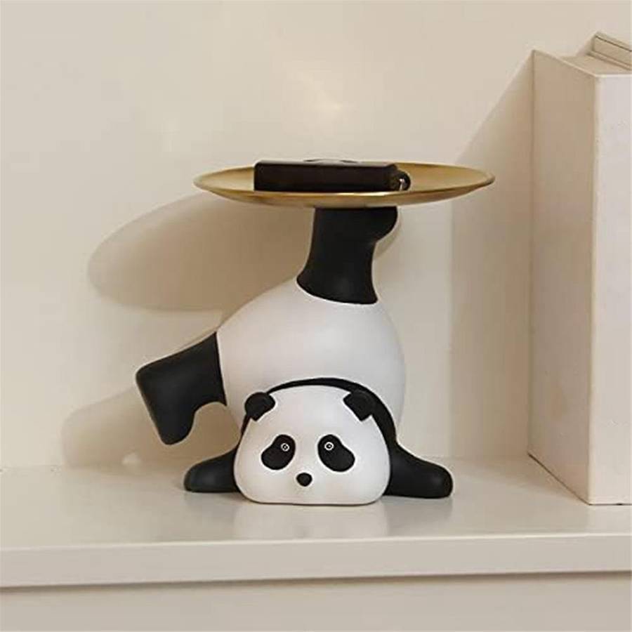 Panda Storage Decoration Entrance Tray Trinket Dish Key Ring Stand Home Decorations Bracelets Porch
