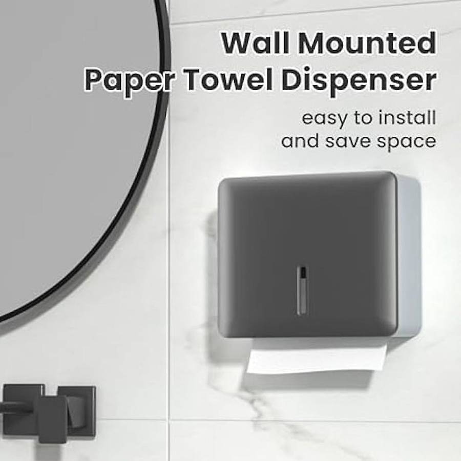Paper Towel Dispenser Wall Mount Hand Towel Dispenser Commercial Bathroom Multifold Fold Paper Hand