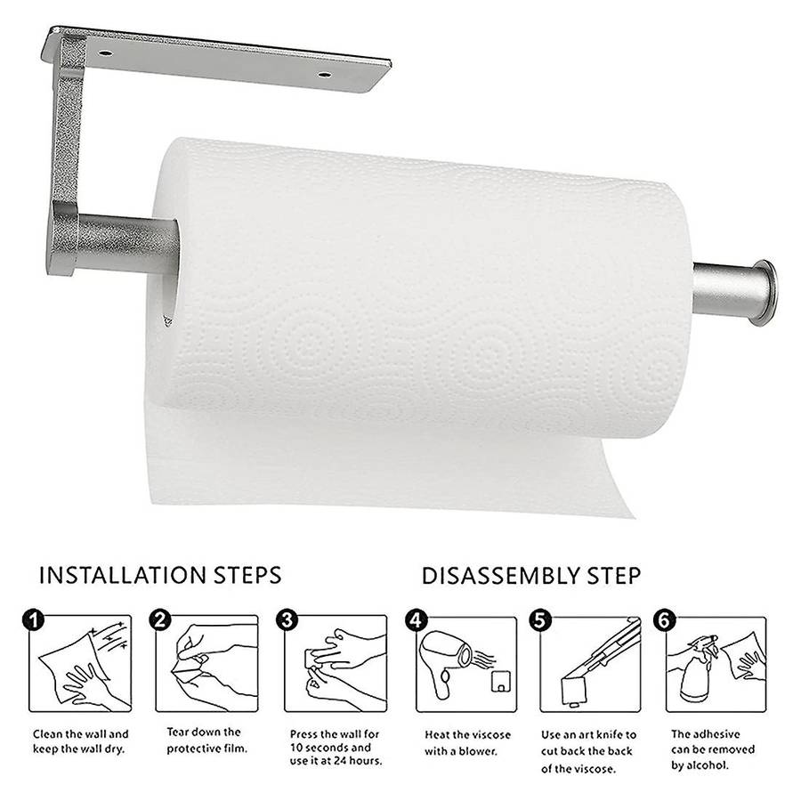 Paper Towel Holder,Paper Towel Holder Under Cabinet ,Aluminum Alloy Paper Towel Holder Sturdy and D