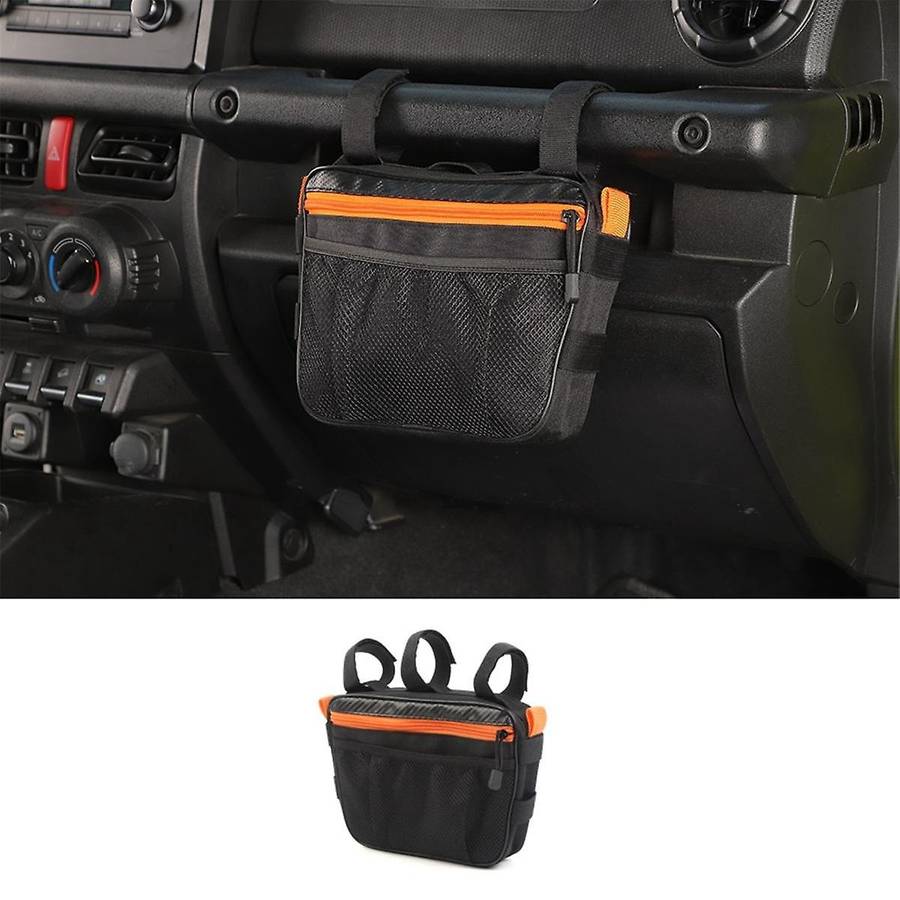 Passenger Grab Handle Storage Bag Multi- Pouch Organizer Bag for Wrangler CJ YJ TJ JK JL JT & UTV