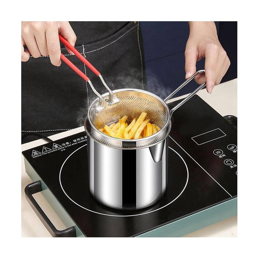 Pasta Spoon Deep Fry Basket Oil Residue Filtration Mesh Colander for Vegetable French Chips Onion Ri