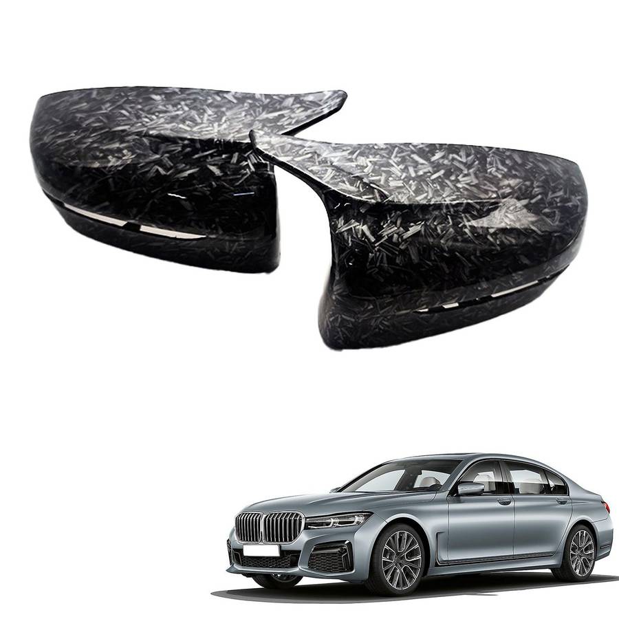 Pattern Ox Horn Side Door Rearview Mirror Cover Cap for 4 5 7 8 Series G30 G11 G12 Mirror Cover Repl