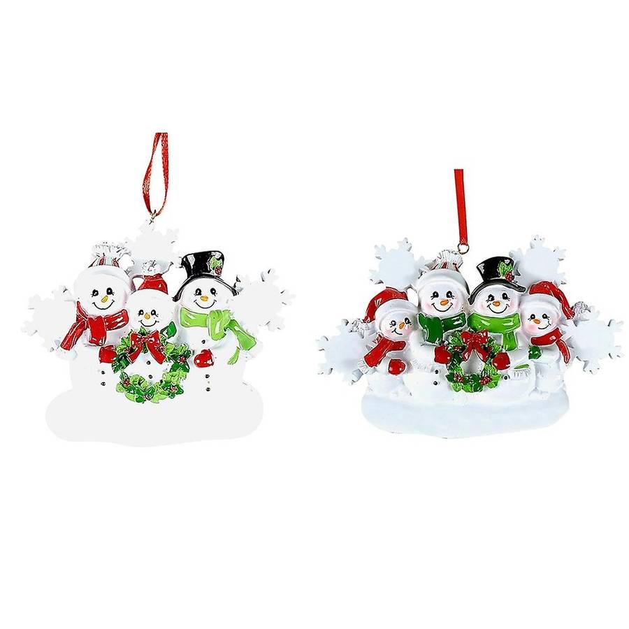 Personalized Family of 4, Christmas Tree Ornament - Cute Holiday Winter Gift Year Durable Ornament