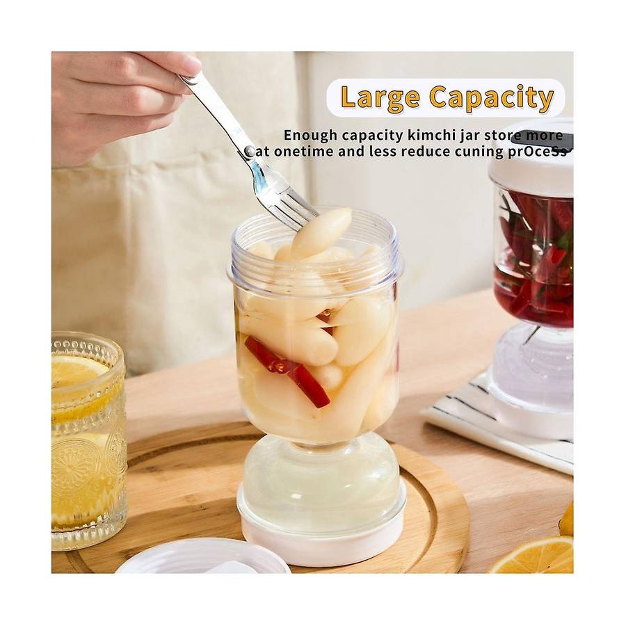 Pickle Container Jar Easy Separation Leak-proof Lid Canned Pears Olive Pickled Cucumber