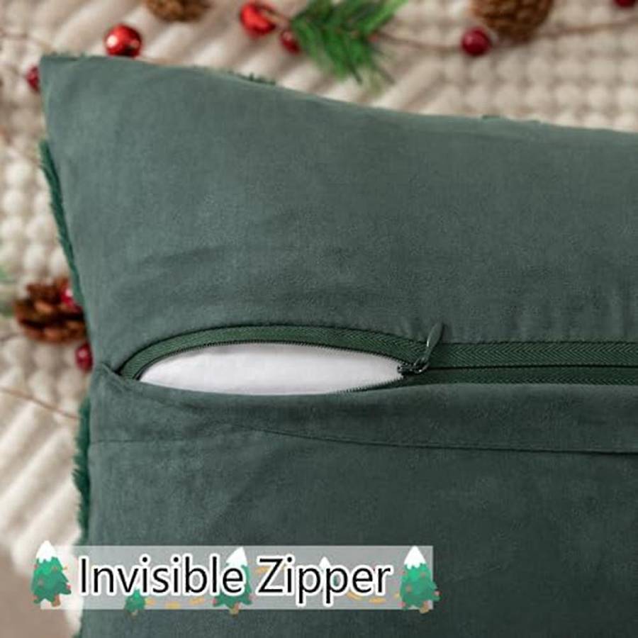 Pillow Covers Soft Plush Faux Fur Tree Decorative Throw Pillows Pillowcases for Couch Sofa Festivals