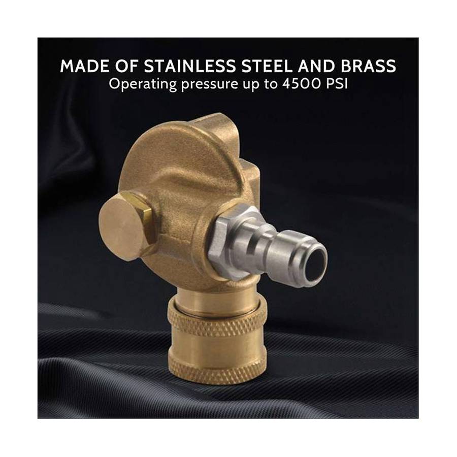 Pivoting Coupler for Pressure Washer Nozzle Gutter Cleaner Attachment for Gutter Cleaning 240 Degree