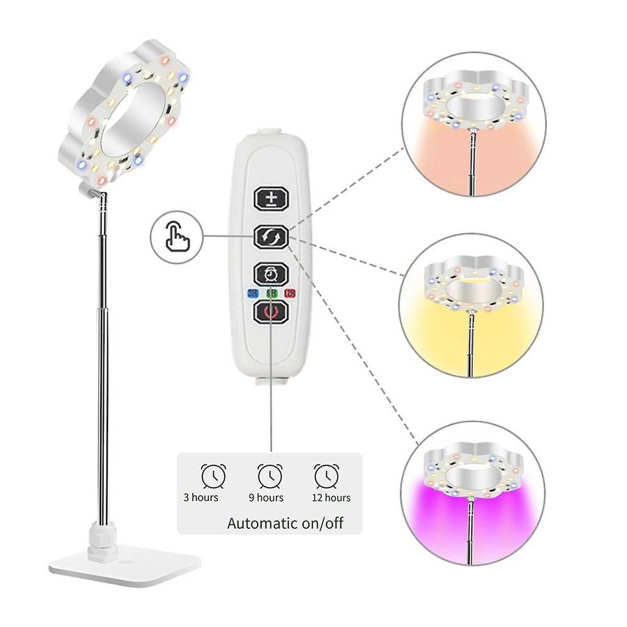 Plant Grow Lights for Indoor Plants, Full Spectrum Led Plant Light with Detachable Stand, Growing L