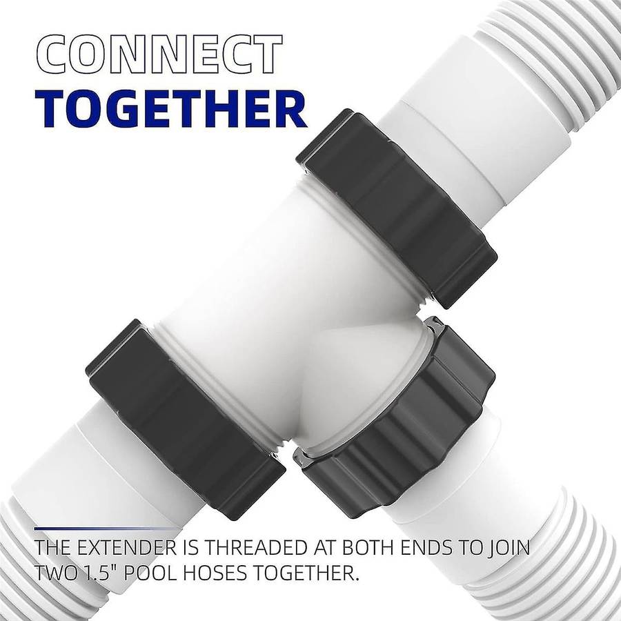 Pool Hose T Splitter Pump 1.5 Inch Pool Hose Extender for & Above Ground Pool Hose Connector Parts