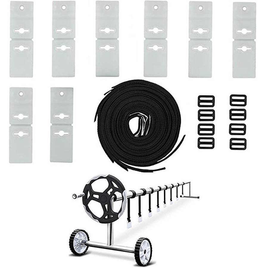 Pool Ruler Solar Cover Reel Attachment Kit Pool Cover Tightening Straps for Inground Swimming Pools