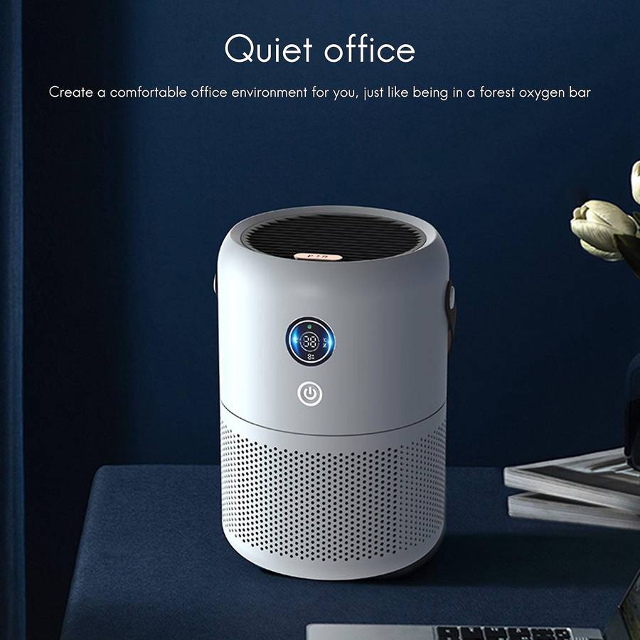 Portable Air Purifier and Smart Display with True HEPA Air Filtration Technology and Carbon Filters
